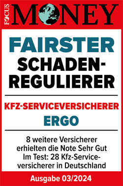 Die ERGO Kfz-Versicherung ist ausgezeichnet: Fairster Schadenregulierer.