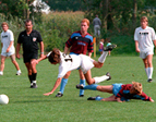Sportunfall beim Fußball