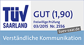 Siegel T&Uuml;V Saarland - Verst&auml;ndliche Kommunikation