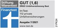 Unfallversicherung der ERGO als Produktvariante "Best" mit "Gut" bewertet.